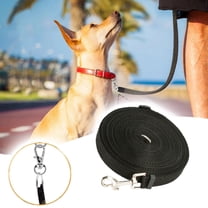 Long Training Dog Leash, 15 FT Heavy Duty Rope Leash for Walking Running Puppy, Reflective Dog Lead for Small Medium Large Dogs, with Comfortable Handle, Black