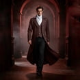 thumbnail image 1 of Long Trench Coat Vest, Set Victorian Gothic, Gentleman Overcoat, Halloween Costume, Long Trench Coat With Vest Set Victorian Gothic Gentleman Overcoat Halloween Costume for Halloween Party, Brown L, 1 of 6