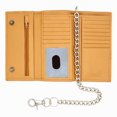 thumbnail image 1 of Long Trifold RFID Blocking, Credit Card Money Organizer, Top Bill Slot, Leather Biker Trifold Chain Wallet Long Checkbook for Men, 1 of 7
