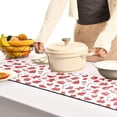 thumbnail image 1 of Long Trivet Heat Resistant Table Runner Red Christmas Elements Non Slip Table Protector Waterproof Easy to Clean Snowman Gingerbread Hot Pads Pot Holders Durability Versatility, 1 of 7
