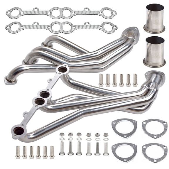 Long Tube Exhaust Header Stainless Steel For SBC 66-81 Pickup Truck SUV