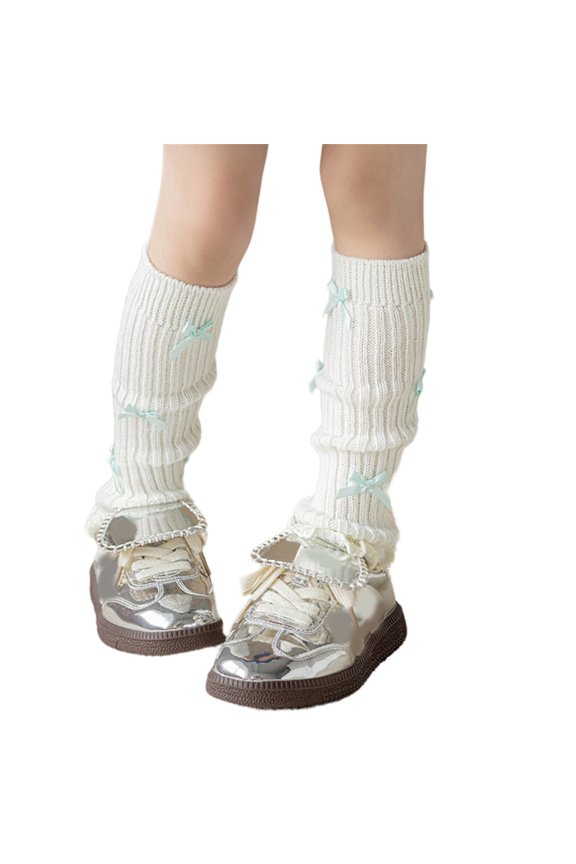 Long Tube Socks For Girls with Bows Fashionable Kids Long Socks Bows Decorations Excellent Accessory for School & Parties