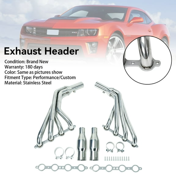 Long Tube Stainless Manifold Headers Fit for Chevy Camaro SS LS3 6.2L V8 2010-2015