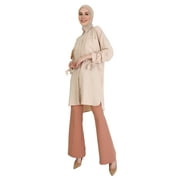 Long Tunic Beige With Tie Detail Back