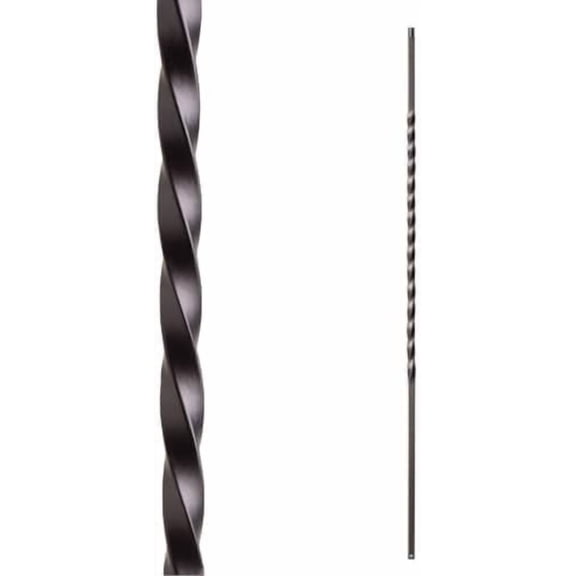 Long Twist Stair Iron Balusters (Contractor Pack of 15) Stair Railing Metal Spindles 1/2" x 44" Tall (Real Satin Black not Matte or Flat )$$Tools & Hardware Other