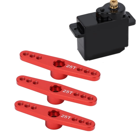 Long Type 25T Aluminum Servo Horn, 47mm, Ideal Replacement For 1/10 RC Vehicles, 3 Pack