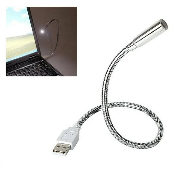 Long USB Metal Snake Light Flexible Adjustable Reading Night Light Round Circle