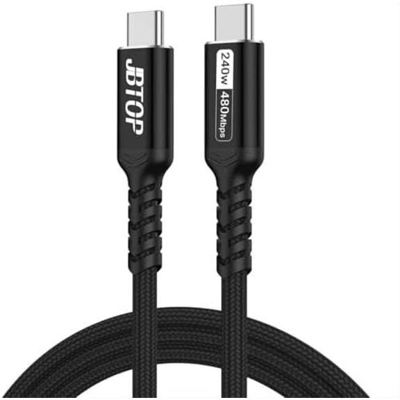 Long USB c Cable 6.6FT usbc to c Cable Supports 240W Fast Charing | 5A usb c charger cord,usb pd cable Compatible with iPhone 17/16 MacBook, iPad usb 2.0
