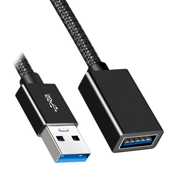 Long USB3.0 Extension Cable Male to Female for Quick Data Transfer and Charging with Nylon Braiding USB Cord