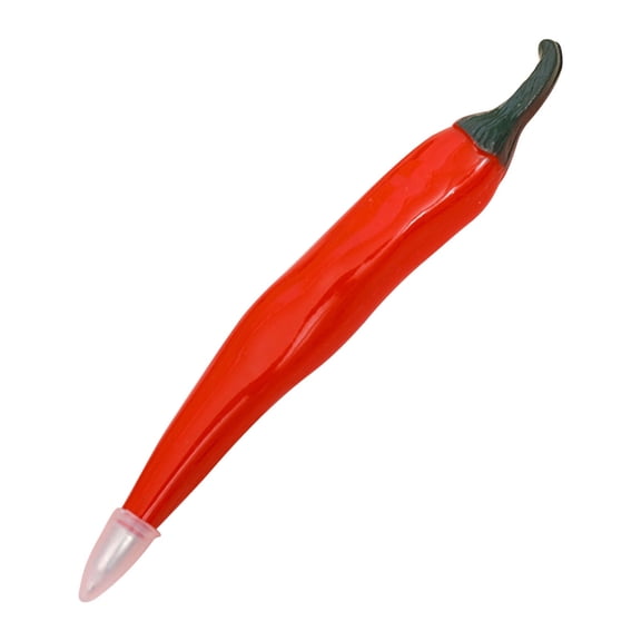 Long Vegetable Ballpoint Pen Black Inks Magnetic for Easy Storage ,Realistic Vegetable Shapes,Magnetic for Organization，Red Pepper