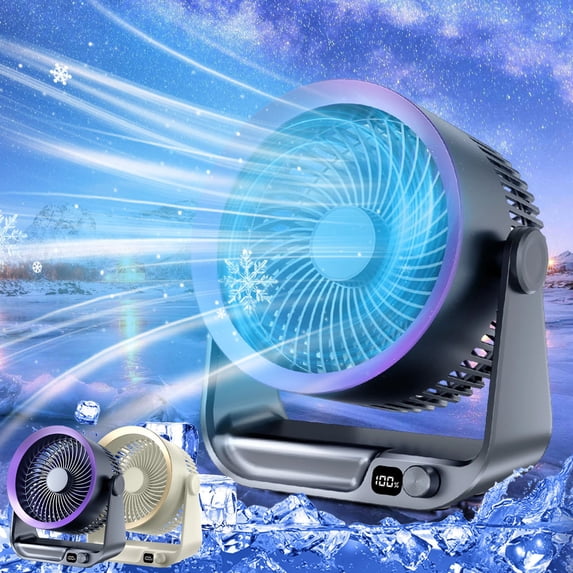 Long Version Desktop Fan Wide Angle High Speed USB Powered Portable Mini Fan Ultra Quiet Large Airflow for Office Home Bedroom by PALIFEUR