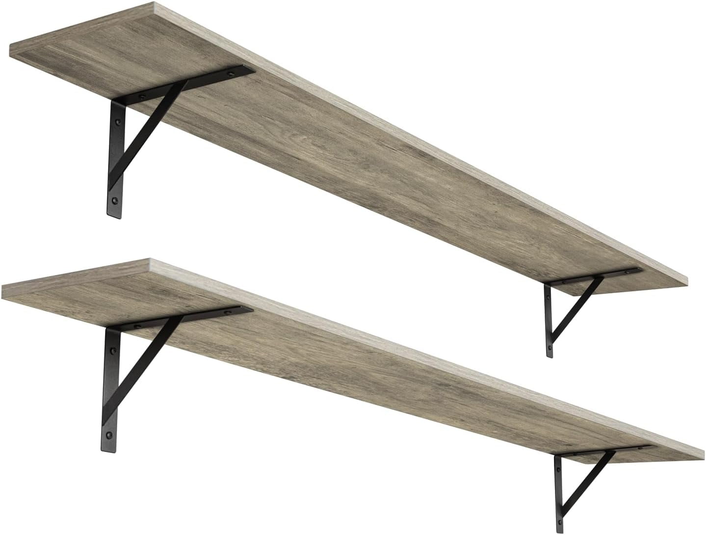 Long Wall Shelves, 55.1Inch Wall Mounted Shelves Set of 2, Extra Large ...
