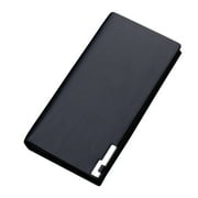 Long Wallet for Men Faux Leather Bifold RFID Stylish Slim Credit Card Holder Larger Capacity Checkbook