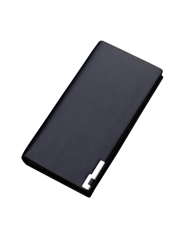 Long Wallet for Men Faux Leather Bifold RFID Stylish Slim Credit Card Holder Larger Capacity Checkbook