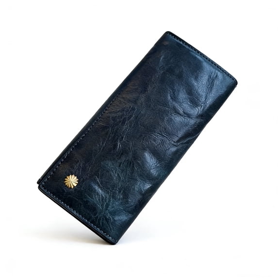Long Wallet for Men Women, Soft Leather Bifold RFID Fashion Multiple Wallet-Black