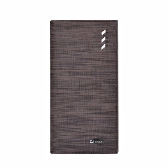 Long Wallet for men, RFID Blocking Bifold Leather Wallet, Men's Long Slim Wallet with ID Window and Multiple Card Slots