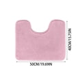 thumbnail image 1 of Long Water-Absorbing Non-Odorous Mat, Luxury Toilet Rugs U Shaped Washable Bath Rugs for Bathroom Non Sliping Extra Soft And Absorbent Microfiber Bath Mat Plush Comfortable Contours Bath Rugs, Pink, 1 of 2