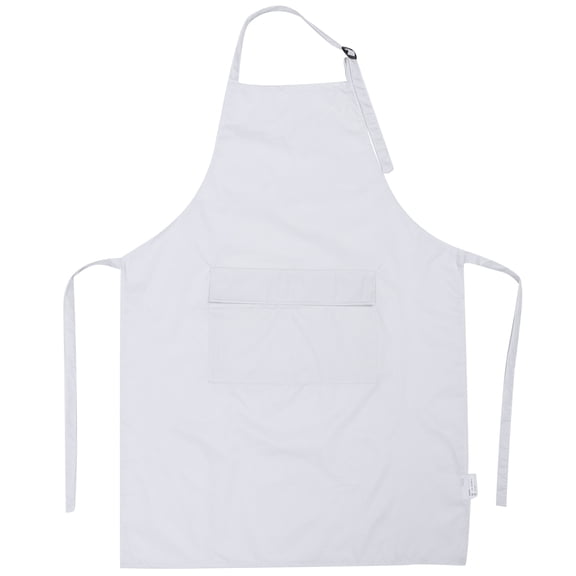 Long Waterproof Apron with Pockets Adjustable PVC Apron for Chef Hot Pot Restaurant (White)