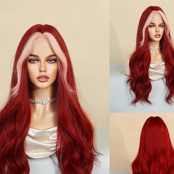 Long Wave Wig With Split Bangs Naturally Suitable For Daily Wear