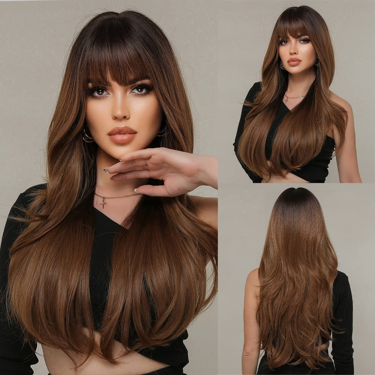 Natural looking synthetic wigs hot sale