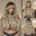 thumbnail image 1 of Long Wavy Layered Synthetic Hair Wig For Women Everyday Wear Natural Comfortable Styling Heat Fiber Durable Design, 1 of 6