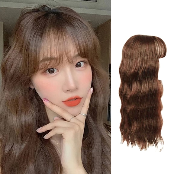 Water Wavy Wool Curl Long Curl Hair Cover Supplement Top Hair Patch for Effortless Style and Volume