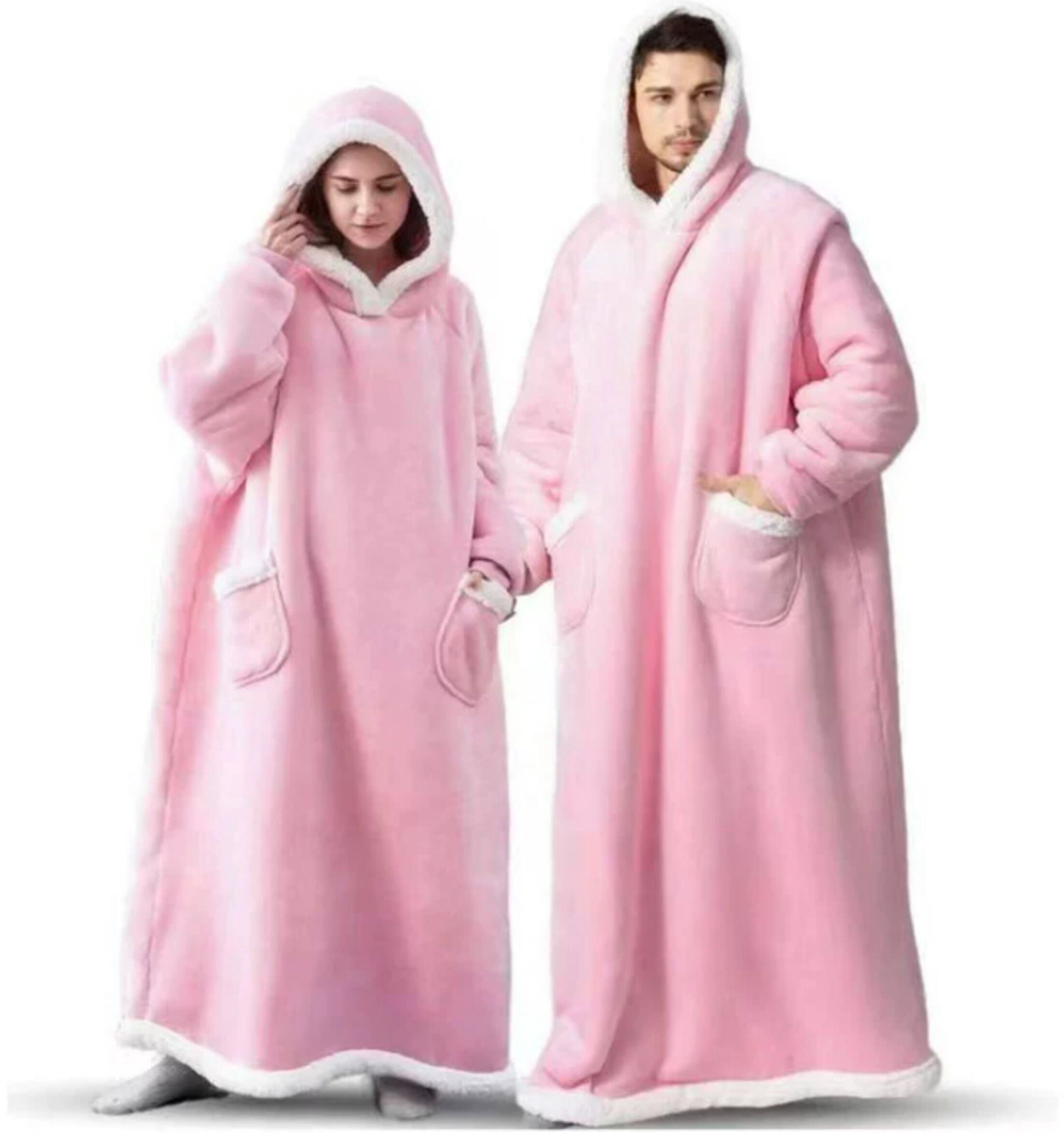 Long Wearable Blanket Hoodie Oversized Blanket Sweatshirt for Adults Women Men