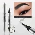 Long Wearing Eyebrow Pencil Retractable Soft Textured Waterproof 2 In1
