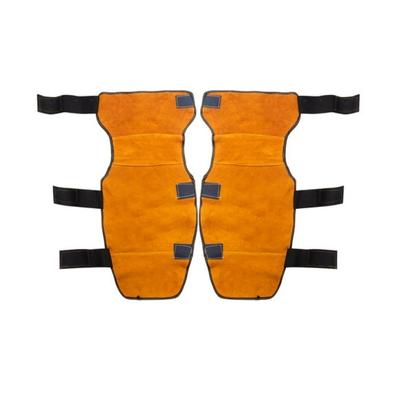 Long Welding Cover Shank Knee Pads Anti Scalding Flame Retardant Welder Leather Protection Leg Guards ,Easy to Use
