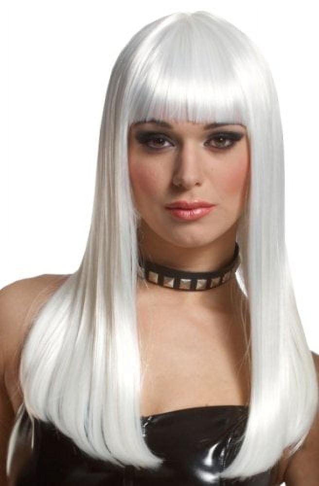 Long White Anime Vampire Emo Storm Costume Wig