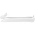 Long White Ceramic Rabbit Dish