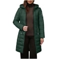 thumbnail image 1 of Long Winter Coats for Women Hooded Fleece Lined Zip up Warm Quilted Jackets Thicken Trendy Waterproof Outwear New Winter Jackets for Women Lightweight Army Green XL, 1 of 9