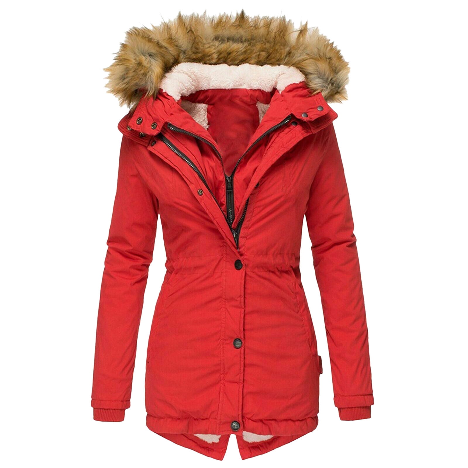 Long Winter Coats for Women Womens Winter Thicken Puffer Coat Jacket ...