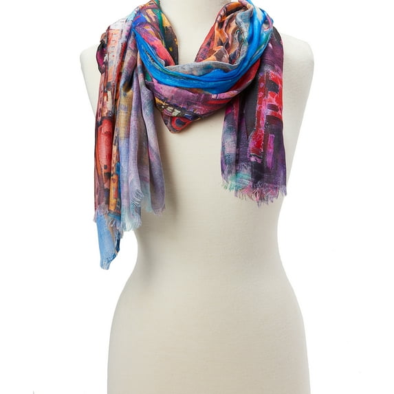 Long Women Scarfs Ladies Fashion Scarves Abstract Printed Neck Scarf for Women Lightweight Scarves Stole Shawl Wrap Online