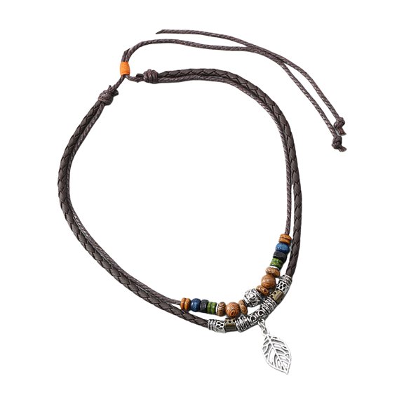 Long Wooden Bead Necklace Multi Layer Bohemian Jewelry Adjustable Length Neckchain Comfortable Accessory