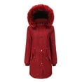 thumbnail image 1 of Long Wool Coat Women Women Puffer Jacket Plus Size Winter Warm Coats Full Zip Sherpa Parka Thick Padded Outerwear with Hooded Overcoat Fuzzy Jacket, 1 of 7