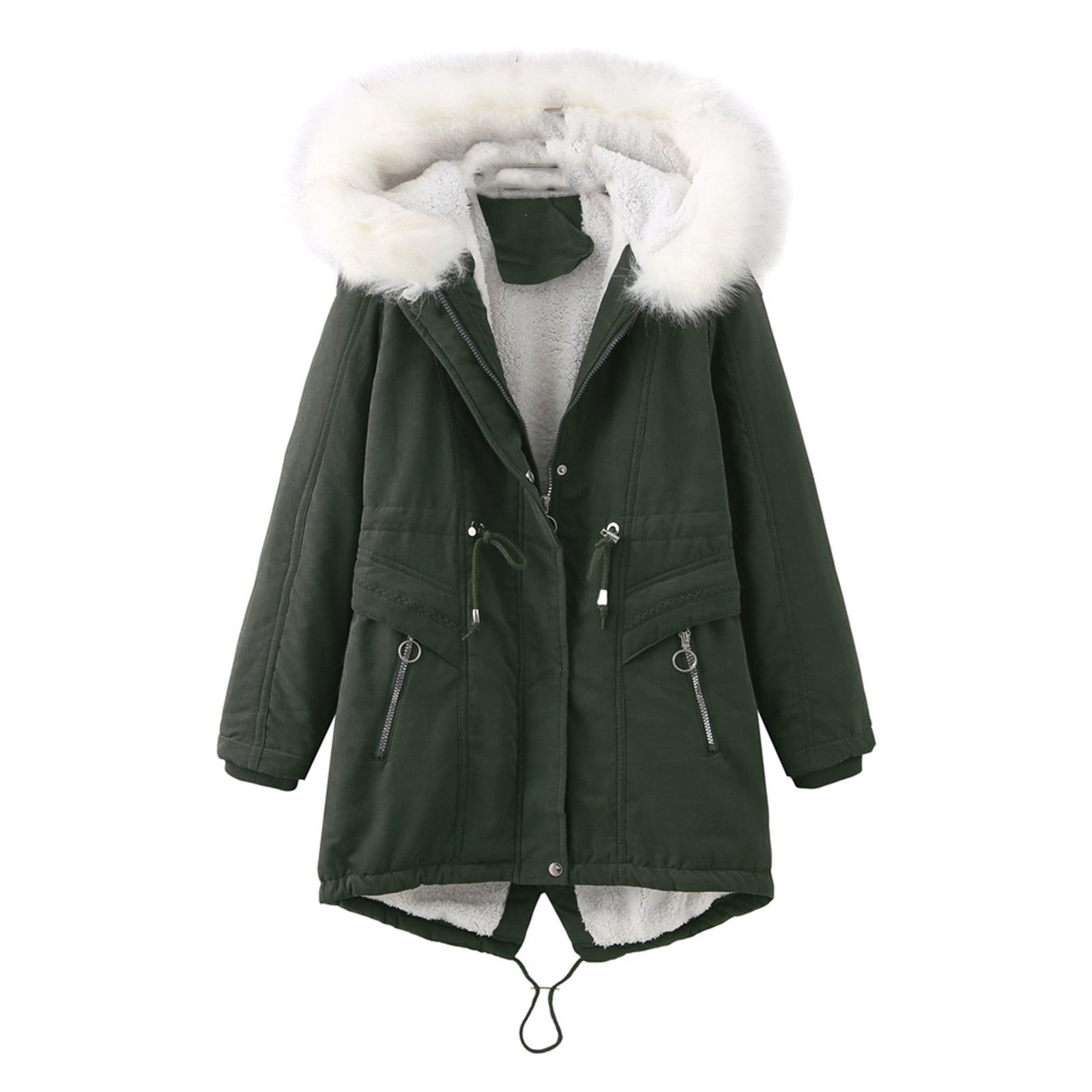 Long Wool Coat Women Women Puffer Jacket Plus Size Winter Warm Coats ...