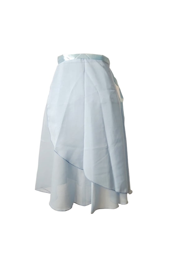 Long Wrap Ballet Skirt Women Lyrical Chiffon Ballet Dress 2 Layers Skirts Ladies Girls Two Layers Double Color Dance Wrap