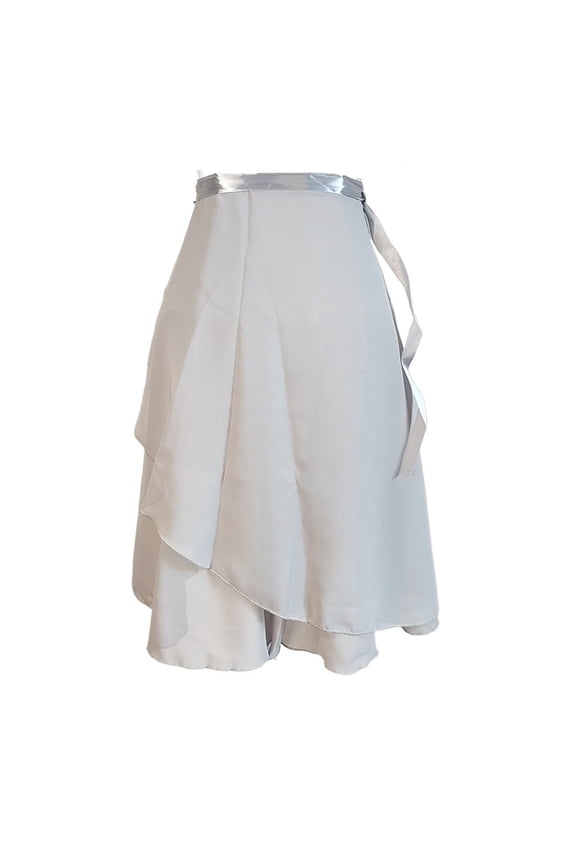 Long Wrap Ballet Skirt Women Lyrical Chiffon Ballet Dress 2 Layers Skirts Ladies Girls Two Layers Double Color Dance Wrap