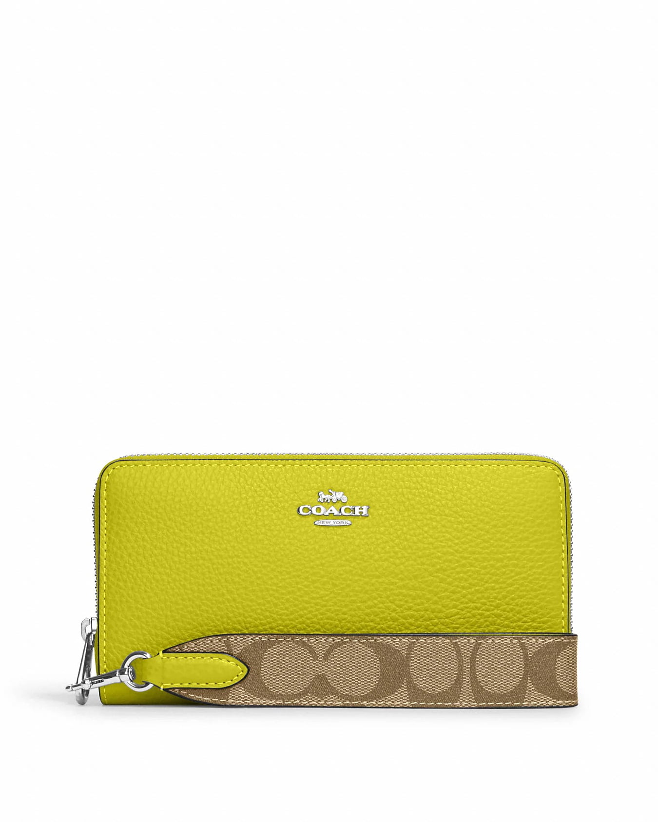 Long Zip Around Wallet With Signature Canvas Key Lime Multi Walmart
