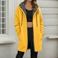 thumbnail image 1 of Long Zip Up Hoodie Women Casual Hooded Long Tunic Sweatshirts Y2k Comfort Hoodies Fall Jacket Coat with Pockets, 1 of 5