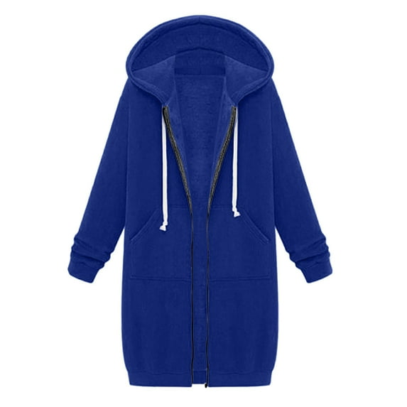Long Zip Up Jackets for Women,Zip Up Hoodies for Women Long Length Hooded Cardigan Pockets Long Sleeve Hoodie Dress Oversized Sweatshirt Coats