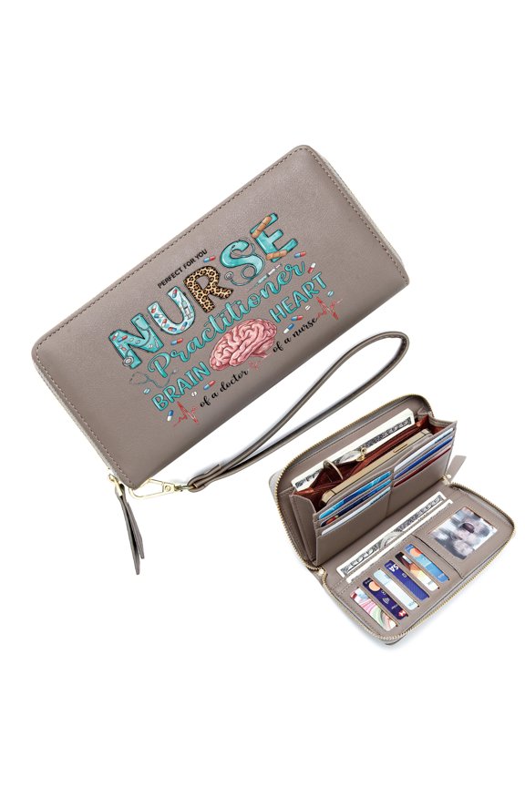 Long Zippered Purse Wallet for Women Zipper Pocket Wallet for Women Love Original Designs Made on Demand Soft Texture Gift for Girlfriend, Mom & Friends