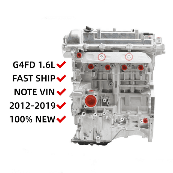 Long block Engine Assembly For 2012-2019 Hyundai Veloster Accent For Kia Soul Rio G4FD 1.6L L4 GAS