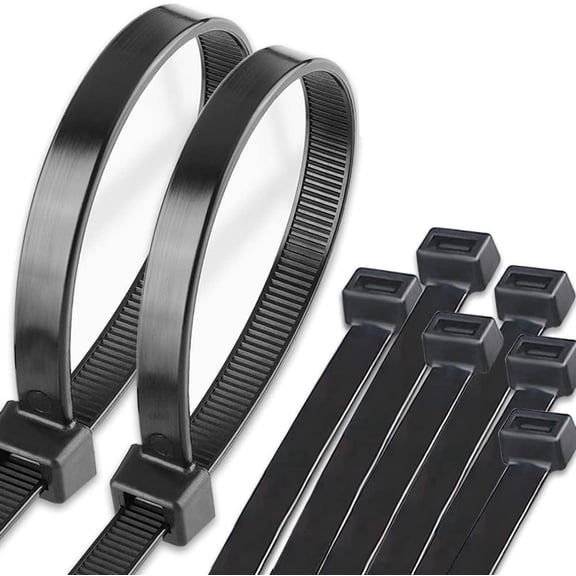 Long cable ties, heavy-duty 30-inch, large cable ties with 200-pound tensile strength, large plastic cable ties, black extra-long ties, industrial sturdy large cable ties, 28 packs, provided by
