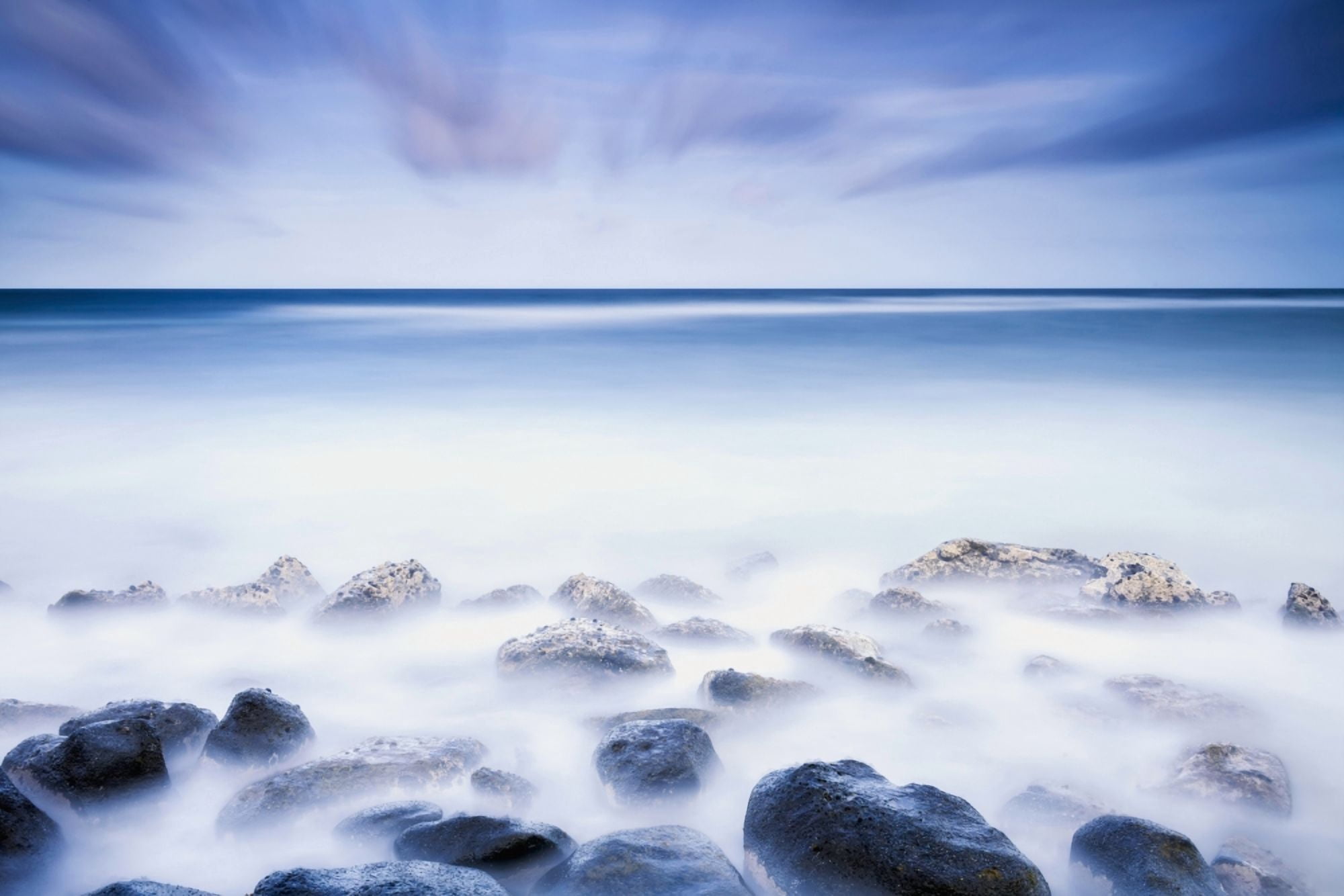 Long exposure of the surf along Wailua Beach Wailua Kauai Hawaii United States of America Canvas Art - Ian Ludwig Design Pics (38 x 24)