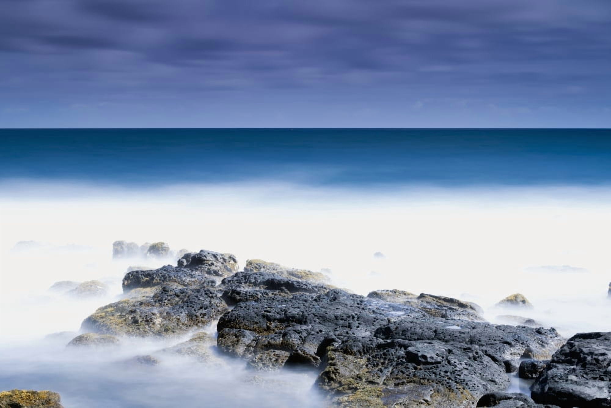 Long exposure surf at the Ahukini State Park Lydgate Kauai Hawaii United States of America Canvas Art - Ian Ludwig Design Pics (38 x 24)