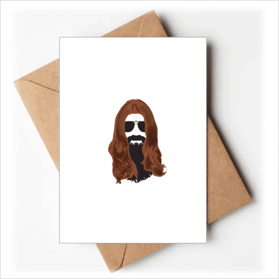 Long-haired Men Women Beard Sunglasses Greeting Cards You are Invited Invitations