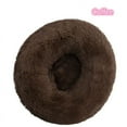 thumbnail image 1 of Long haired ultra soft pet cat bed plush washable calming bed donut bed comfortable sleeping artifact (Coffee,50cm), 1 of 7