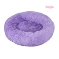 thumbnail image 1 of Long haired ultra soft pet cat bed plush washable calming bed donut bed comfortable sleeping artifact (Purple,70cm), 1 of 7